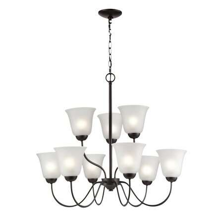 THOMAS Conway 26'' Wide 9-Light Chandelier - Oil Rubbed Bronze 1259CH/10